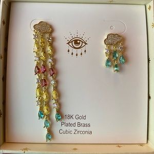 Eye Candy cloud / Rainy day earring.
